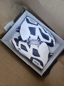 NEW Size 9 MENS Nike Air Jordan 6 Retro Olympic 2024 White Navy CT8529 164 - Picture 1 of 6