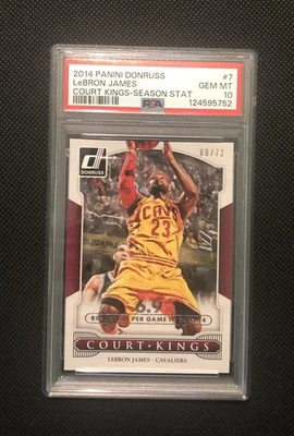 Lebron James 2014 Donruss Court Kings/ Season stat. /72 Cleveland Cavaliers - Image 1 of 2