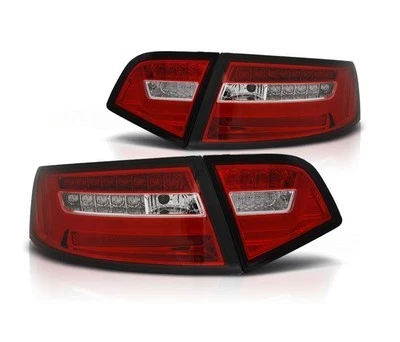 fanali posteriori per audi a6 2008 2009 2010 2011 berlina rosso bianco led Foto 1 de 3