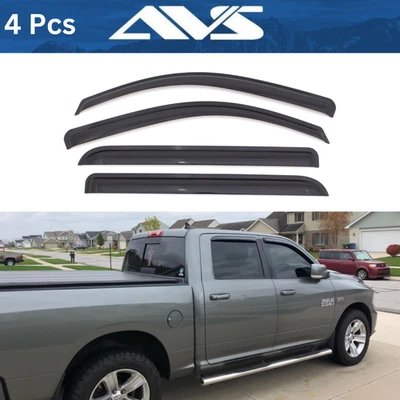 AVS Vent Visors Rain Guards for 2009-2018 Dodge Ram 1500 Crew Cab – Deflectors Foto 1 de 4