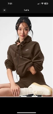 Alo Yoga Accolade Hoodie - Espresso Size XS New With Tags Fast Shipping - Image 1 of 4