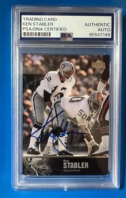 PSA/DNA 1997 NFL Legends Ken Stabler #166 Oakland Raiders Autograph Signed Auto - Image 1 of 4