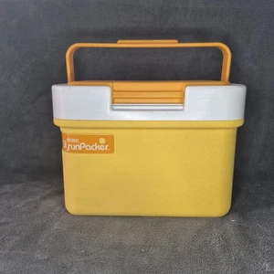 Vintage Thermos Lil SunPacker Portable Cooler Lunch Box w/ Lid Pre Owned Picnic - Picture 1 of 7