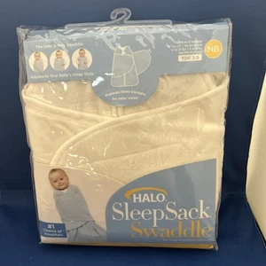 Halo Schlafsack Swaddle Größe NB 0-3 Monate Creme Fleece TOG 3.0 Neu im Karton - Bild 1 von 6