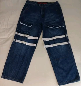 Jeans De Colección Marithe Francois Girbaud 42x34 Cinta de Transporte Sueltos Y2K PATINADOR HIP HOP - Imagen 1 de 22