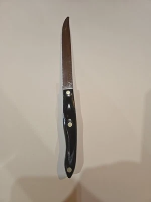 Cuchillo rebanador CUTCO 1729 DD 1980 7" hecho en EE. UU. dentado 1989 mango marrón/negro Foto 1 de 4