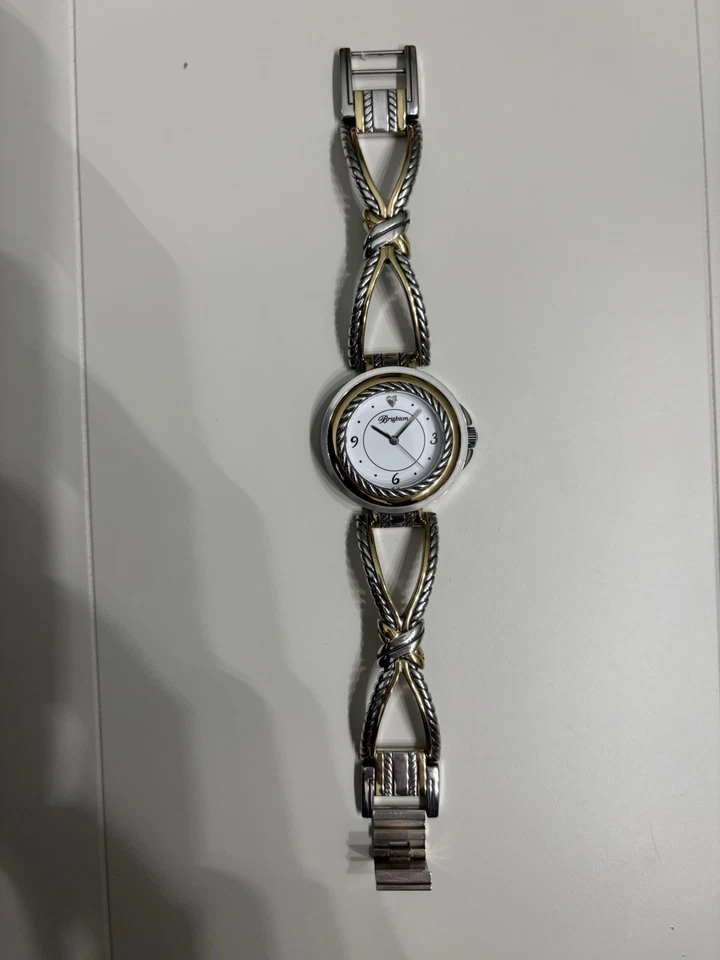 Классические женские часы Brighton Balboa с серебристым золотистым ремешком на веревке - Изображение 1 из 3