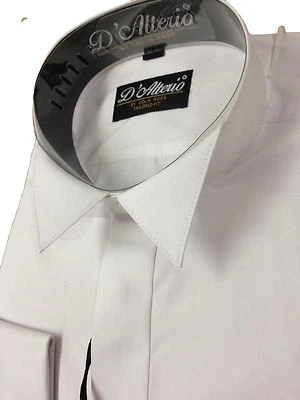 Camicia abito da uomo bianco COTONE RICCO colletto ad ala AFFARE 14,5-17" NUOVA CON ETICHETTE - Immagine 1 di 3