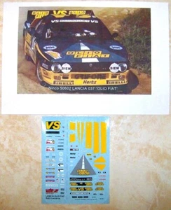 LANCIA RALLYE 037 WINNER RALLYE LANTERNA 1984 FABRIZIO TABATON "OLIOFIAT" DECALS - Imagen 1 de 1