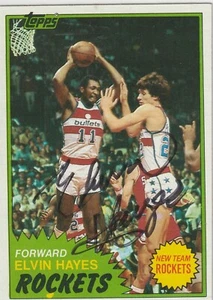 Tarjeta Topps firmada por Elvin Hayes 1981-82 Rockets autógrafo balas - Imagen 1 de 1