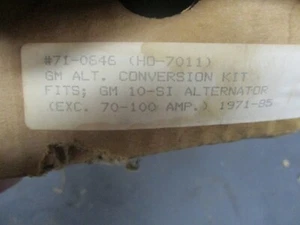Quick Start 1971-1985 GM Alternator Conversion Kit HD-7011 (71-0646) NORS - Picture 1 of 3