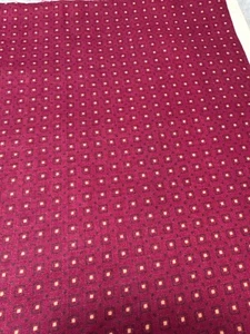 Vintage Cranston Print Works Burgundy & Gold Geometric Cotton Fabric 13" x 42" Q - Picture 1 of 5