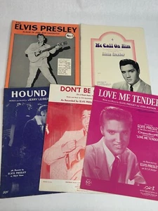 Vintage ELVIS PRESLEY Sheet Music Hound Dog Don't Be Cruel Love Me Tender Gospel - Picture 1 of 12