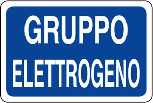 ADESIVO segnaletica GRUPPO ELETTROGENO 120x180 mm - Imagen 1 de 1