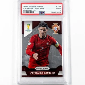 Cristiano Ronaldo Panini Prizm 2014 World Cup PSA 9 - Manchester United #161 CR7 - Picture 1 of 4