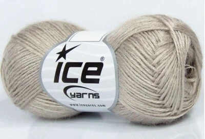 Venta de 4 madejas hilos de hielo invierno beige claro acrílico y lana 72706 50 g y 130 yardas cada una Foto 1 de 4