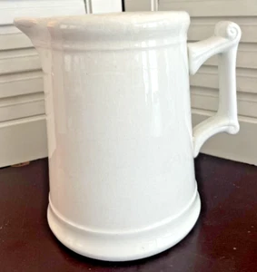 Antiker weißer Krug aus dem 19. Jahrhundert um P. und Co. Halbporzellan 6,25 Zoll mit Griff verrückt - Bild 1 von 6