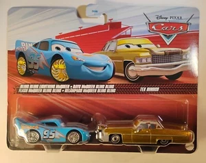 Pixar Cars Bling Bling Lightning McQueen & Tex Dinoco 2 Pack In Stock Disney - Picture 1 of 6