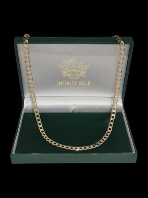 Mens 6mm Curb Chain 9ct Gold  XP Classic Curb Chain 24inch Length - image 1 of 4