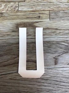 Firefighter / EMT Turnout Coat Reflective Iron-On Letter “U” Orange/Red D-6 - Picture 1 of 1