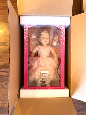 Muñeca de vacaciones American Girl 2021 princesa de invierno rubia Swarovski nunca quitada Foto 1 de 4