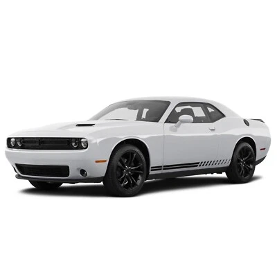 Adesivo gráfico listras duplas finas decalque compatível com Dodge Challenger - Imagem 1 de 3