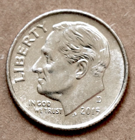 2015 D Roosevelt Dime BU Cover