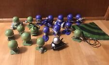Awesome Little Green Men Lot MGA Figure Blue and Green Parachute lot of 18
