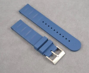 Victorinox Swiss Army 006566 Blue Rubber Strap 21mm with Buckle INOX - Picture 1 of 5