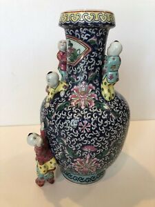 黑色中国古董花瓶| eBay