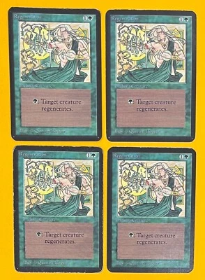 MTG  REGENERATION (x4) Alpha (OldManMTG 008-439) - Image 1 of 3