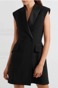 Authentic Brand New Alexander McQueen Black Blazer Dress EUR 38 U.S. 6 or 4 - Picture 1 of 6