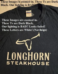 LongHorn Steakhouse Black Uniform Work Employee T-Shirt Adult Large *Light use! - Picture 1 of 3