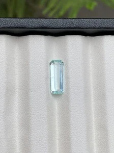 2.80Ct Natural Aquamarine Emerald Shape Cut Loose Gemstone - Picture 1 of 5