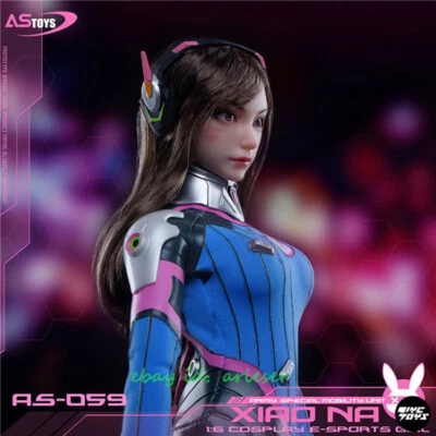 Nueva figura de acción ASToys 1/6 AS-059 Overwatch Esports Girl DVA Cortana en stock Foto 1 de 4