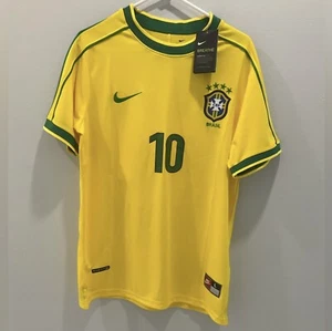 Brazil Mens Rivaldo 1998 Size Medium (FIT) - Picture 1 of 4