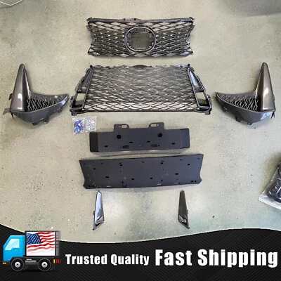 Para Lexus IS250 IS300 IS350 F 2017 2018 2019 Sport parrilla delantera gris sin moldura Foto 1 de 4