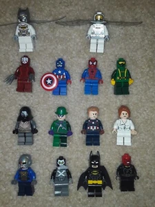 LEGO Minifigure Lot of 14 Marvel & DC Mini Figures - Picture 1 of 4