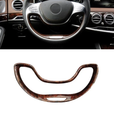 ABS Mahogany Grain Steering Wheel Cover For Mercedes-Benz S-Class S400 S320 S350 - Image 1 of 3