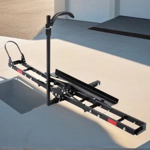 Motorbike Carrier Rack Motorcycle 2" Towbar Adjustable Height Bike Ramp Steel - Picture 1 of 6
