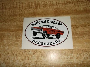 NATIONAL DRAGS '66 INDIANAPOLIS Vintage Style DECAL / STICKER - Picture 1 of 1