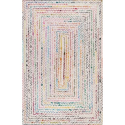 Tapete 100% algodão corredor área retangular tapete feito à mão tapete sala moderna - Imagem 1 de 4