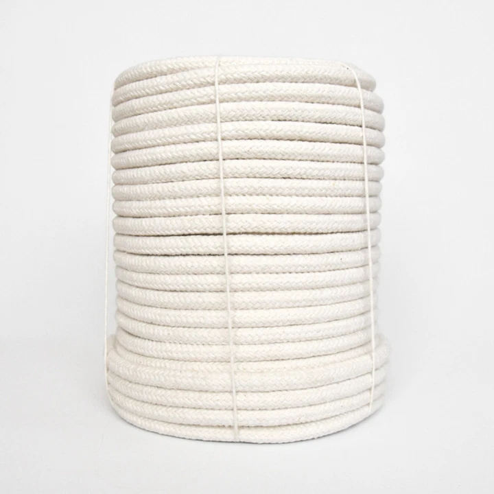 6mm BRAIDED Cotton rope natural white for macrame 100% cotton. 50mtrs - image 1 of 1