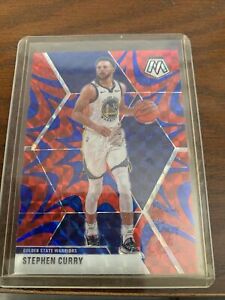 2019-20 Panini Mosaic Stephen Curry  Blue Reactive Prizm Refractor Parallel #70 