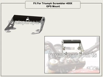 Fit For Triumph Scrambler 400X "GPS Mount, Black & Silver" Foto 1 de 4