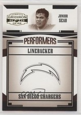 2005 Donruss Gridiron Gear Performers /500 Junior Seau #P-28 HOF