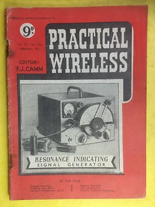 PRACTICAL WIRELESS - Zeitschrift - Februar 1951 - Resonanzanzanzanzanzeigen Signal Gen. - Bild 1 von 4