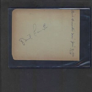 Burt Lancaster - Página de libro de autógrafo firmado - Eduard Franz en el reverso - Imagen 1 de 2