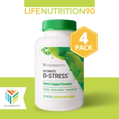 Youngevity Ultimate D-Stress / Fórmula de Apoyo al Estrés / PACK DE 4 - 120 Cápsulas Foto 1 de 2