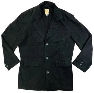 Abrigo vintage WAH MAKER Frontier Clothing de algodón negro para hombre estilo # 524009. - Imagen 1 de 13